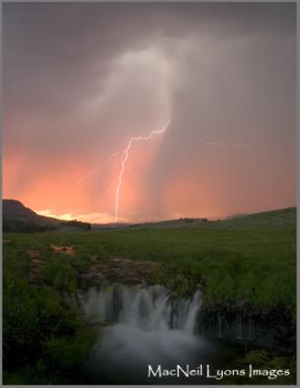 Lightning Waterfall - Copyright MacNeil Lyons Images