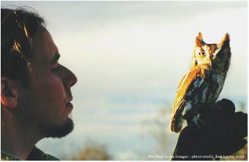 MacNeil w/ Screech Owl - Photo Credit Ken Lyons